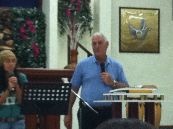 Pastor Ray, blessing us for our work.