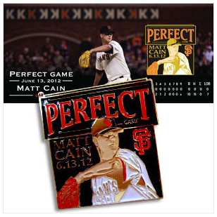 Matt Cain Perfect Game Commemorative Pin