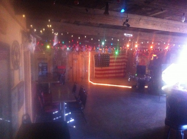 The indoor dance hall.