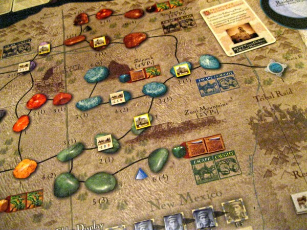 Navajo Wars game play.Photo credit to Colm McCarthy at BoardGameGeek.com