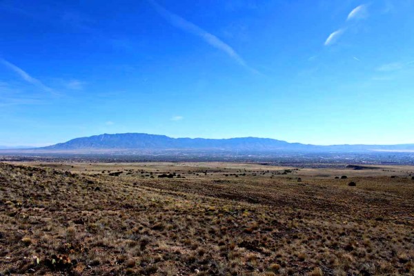 Looking east over Albuquerque from on top Black Volcano.