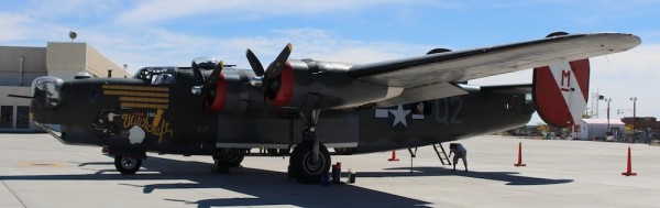 A B-24 soaking in the sun.