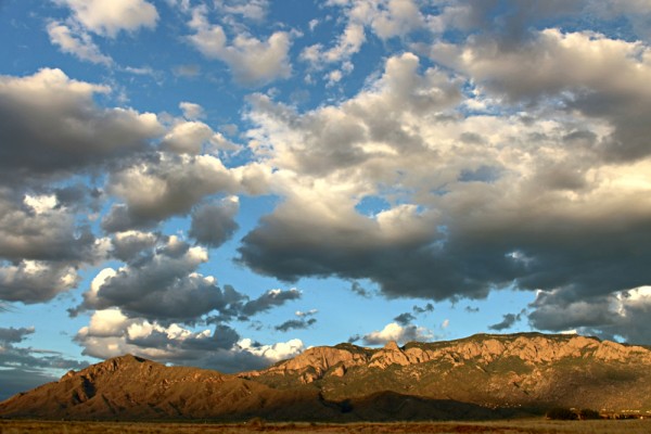 Busy skies over the Sandias.