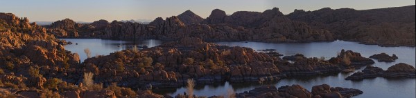 Sunrise at Watson Lake.  The Granite Dells, Prescott, AZ.  Photo a product of HDR exposures and stitching.