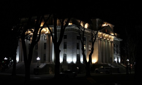 Light study, Yavapai County Courthouse building, downtown Prescott, AZ.