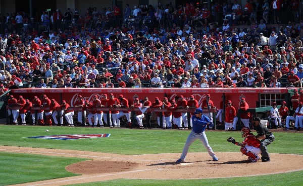 Rizzo thinks about whether to club this one.