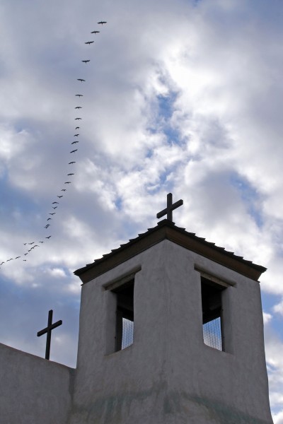 Crosses and cranes.